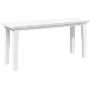 vidaXL Bank 90 cm massief hout rubber wit