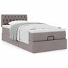 vidaXL Bed met matras 100x200 cm stof taupe