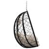 vidaXL Hangende ei-stoel Taupe 91.5 x 60 x 110 cm poly rattan