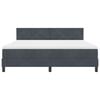 vidaXL Boxspringbed met matras Donkergrijs 180 x 200 cm Fluweel