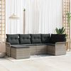 vidaXL Tuin Sofa Set met opslag 6 pcs Lichtgrijs poly rattan