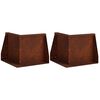 vidaXL Keerwand 2 st 50 x 50 x 30 cm weervast staal Roestkleurig