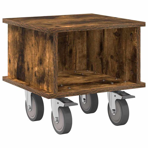 vidaXL TV-standaard Gerookt eiken 37 x 35 x 35 cm Bewerkt hout