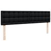 vidaXL Ottoman bed met matras en LED's 160x200cm stof zwart