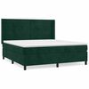 vidaXL Boxspring met matras fluweel donkergroen 180x200 cm