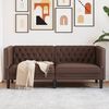 vidaXL Tweezitsbank Chesterfield-stijl kunstleer bruin