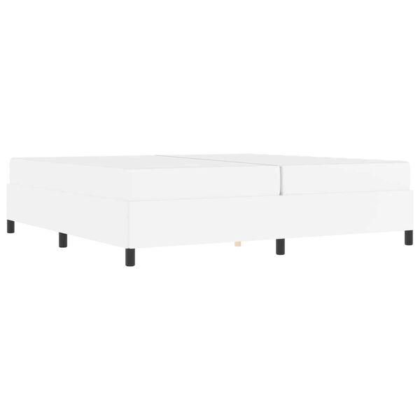 vidaXL Bedframe met matras Wit 200 x 200 cm Stof