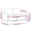 vidaXL Tweezitsbank 120 cm stof lichtgrijs