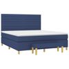 vidaXL Boxspring met matras stof blauw 180x200 cm