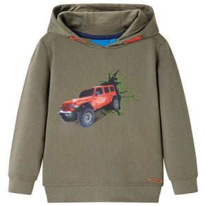 vidaXL Kindertrui met capuchon 104 kakikleurig