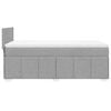 vidaXL Boxspring met matras stof lichtgrijs 80x200 cm