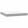 vidaXL Pocketveringmatras medium 180x200x20 cm stof lichtgrijs