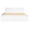 vidaXL Bedframe met hoofdeinde zonder matras 140x190 cm wit