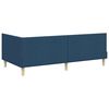 vidaXL Hoekbedframe met hoofdeinde Blauw 100 cm x 200 cm Fluweel