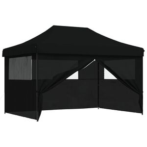vidaXL Partytent 279 x 410 x 315 cm Zwart Oxford Stof