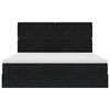 vidaXL Ottoman bed met matrassen en LED's 180x200cm fluweel zwart
