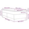 vidaXL Boxspringbed Lichtgrijs en wit. 100 x 200 cm Katoen Stof
