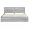 vidaXL Bedframe Grijs Sonoma 200 x 200 cm Massief grenenhout