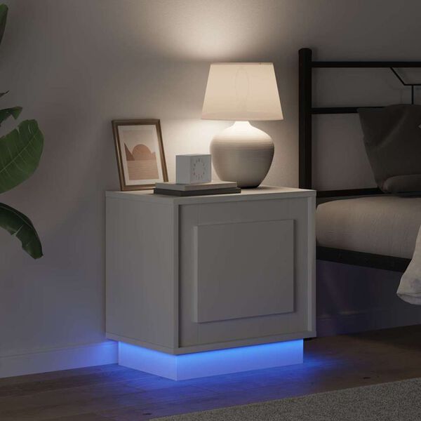 vidaXL Nachtkastje Wit 44 x 34,5 x 45 cm Bewerkt hout