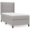 vidaXL Boxspring met matras stof lichtgrijs 90x190 cm