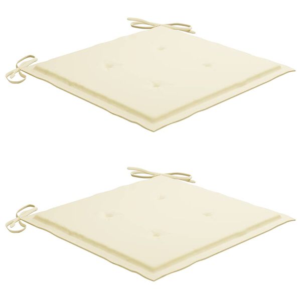 vidaXL Tuinstoelen 2 st inklapbaar met kussens massief acaciahout