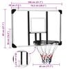 vidaXL Basketbalbord 106x69x3 cm polycarbonaat transparant