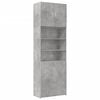 vidaXL Hoge kast 80x42,5x249 cm bewerkt hout betongrijs