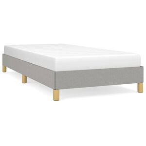 vidaXL Bedframe zonder matras 100x200 cm stof lichtgrijs