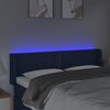 vidaXL Hoofdbord LED 147x16x78/88 cm stof blauw
