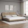 vidaXL Bedframe zonder matras "Hvar" kunstleer cappuccinokleurig 200x200 cm