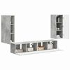 vidaXL TV Wandkast Set Wandgemonteerd 4 pcs Beton Grijs Bewerkt hout