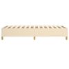 vidaXL Boxspring bed 100x200 cm stof cr&egrave;mekleurig