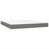 vidaXL Boxspring met matras stof donkergrijs 160x200 cm
