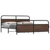 vidaXL Bedframe zonder matras metaal bruin eikenkleur 183x213 cm