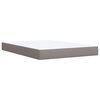 vidaXL Boxspring met matras stof taupe 140x200 cm