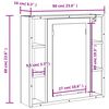 vidaXL Badkamerspiegelkast 60x16x60 cm bewerkt hout gerookt eikenkleur