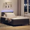 vidaXL Boxspring bed met matras met LED Donkerbruin 120 x 190 cm Stof