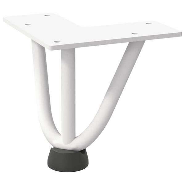 vidaXL Haarnadelpoten voor Salontafel 4 st 10 cm massief staal wit