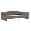 vidaXL Slaapbank met matras en USB stof taupe 90x200 cm
