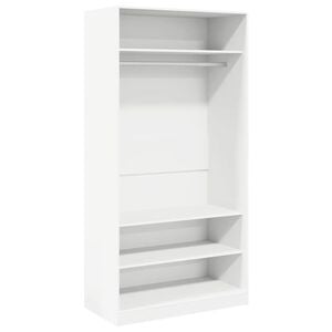 vidaXL Kledingkast 100x50x200 cm bewerkt hout wit