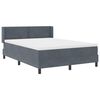 vidaXL Boxspringbed met matras Donkergrijs 190 x 140 cm Fluweel