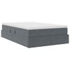 vidaXL Opbergbed met matras Donkergrijs 120 x 200 cm Fluweel