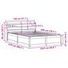 vidaXL Bedframe met hoofdbord massief grenenhout 120x200 cm