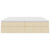 vidaXL Opbergbed met matras met matras Cr&egrave;me 200 x 200 cm Polyester