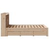 vidaXL Bed met boekenkast zonder matras massief grenenhout 135x190 cm