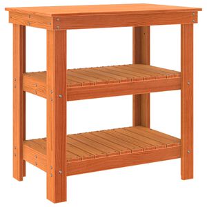 vidaXL Werkbank met plank 78,5 x 50 x 80 cm Massief grenenhout