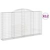 vidaXL Schanskorven 12 st gewelfd 300x30x160/180 cm ijzer