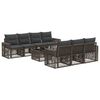 vidaXL Tuinbankenset 8 st Grijs poly rattan