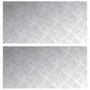 vidaXL Trap Tread Rechthoekig 2 pcs Zilver 60 x 30 cm Aluminium
