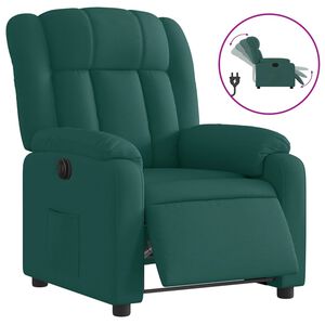 vidaXL Fauteuil verstelbaar elektrisch stof donkergroen